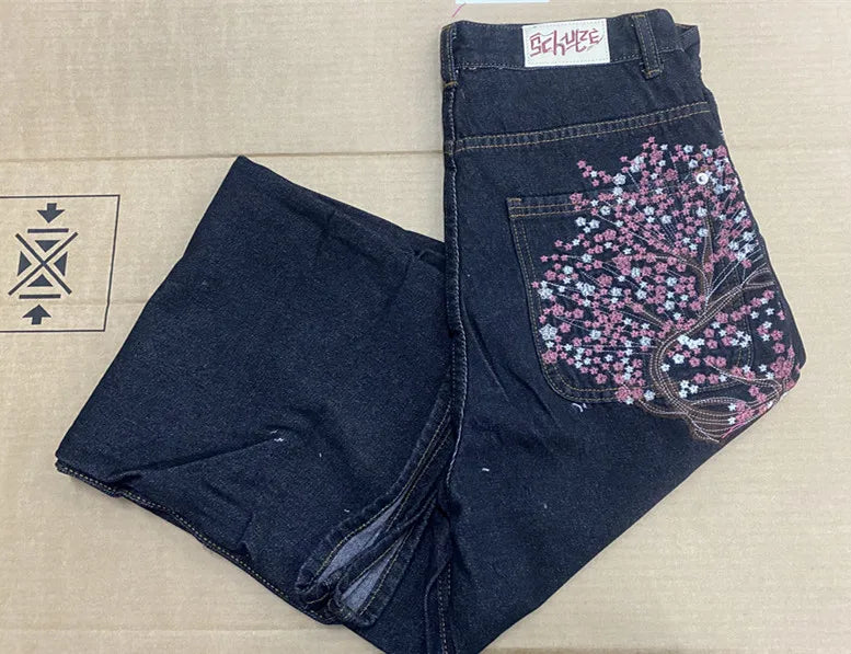 Derschutze Cherry Blossom Denim Jeans