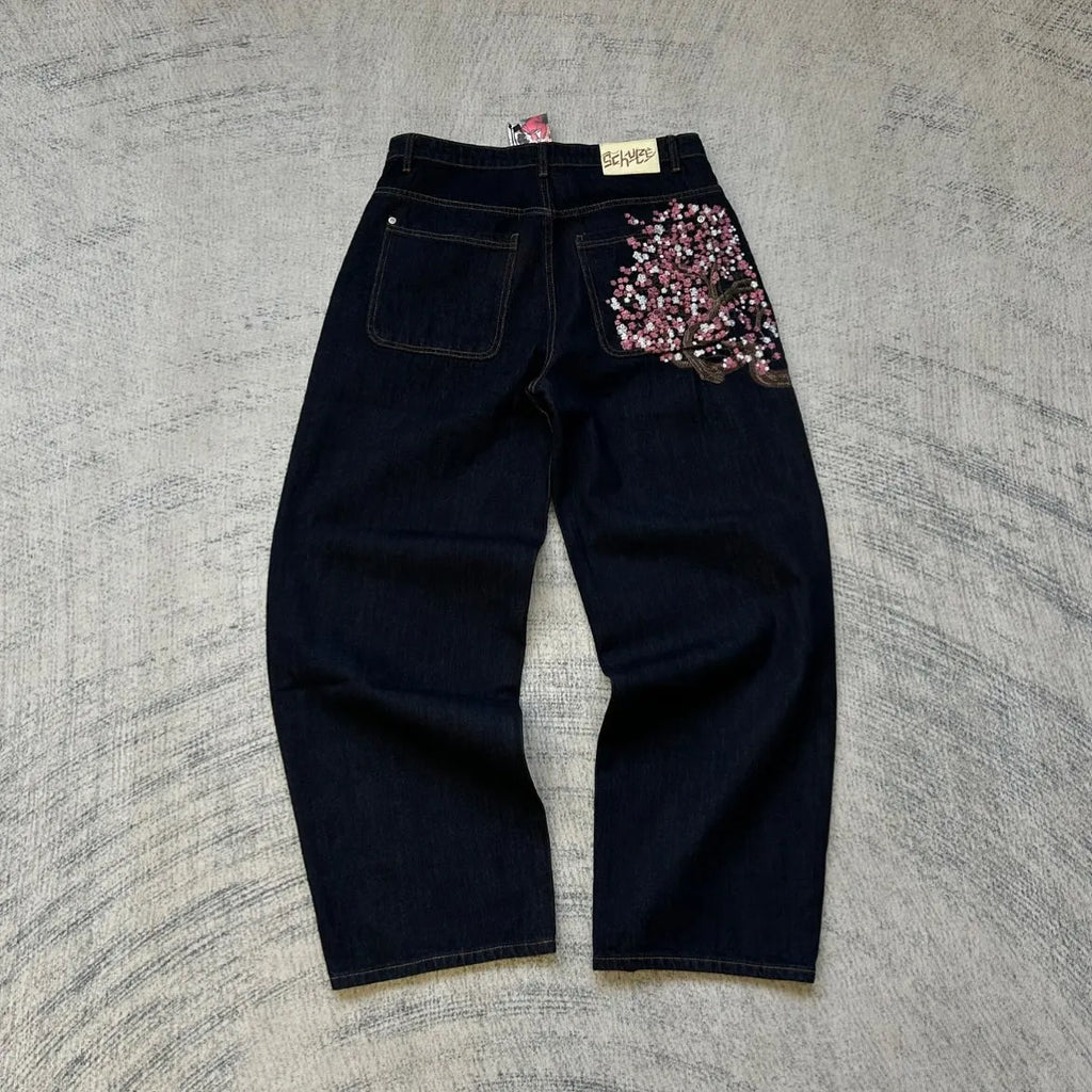 Derschutze Cherry Blossom Denim Jeans
