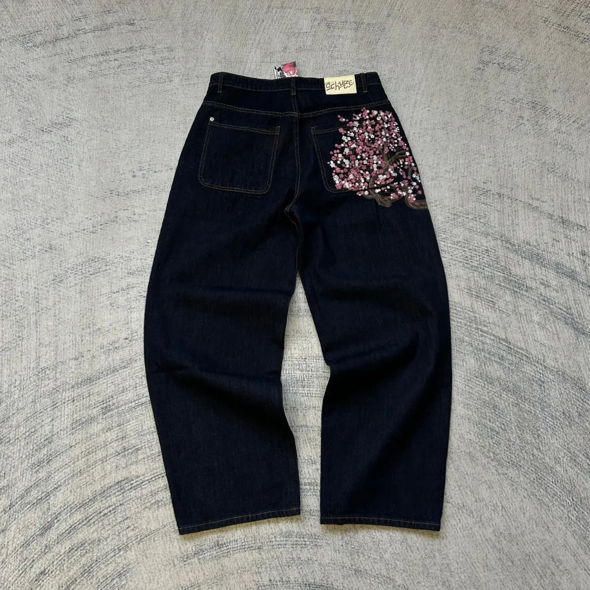 Derschutze Cherry Blossom Denim Jeans
