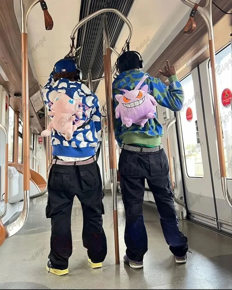 Y2K Retro Streetwear Trend Hip Hop Cargo Pant Men Women Fashion Black Casual Pants Harajuku Letter Print Loose Overalls Joggers