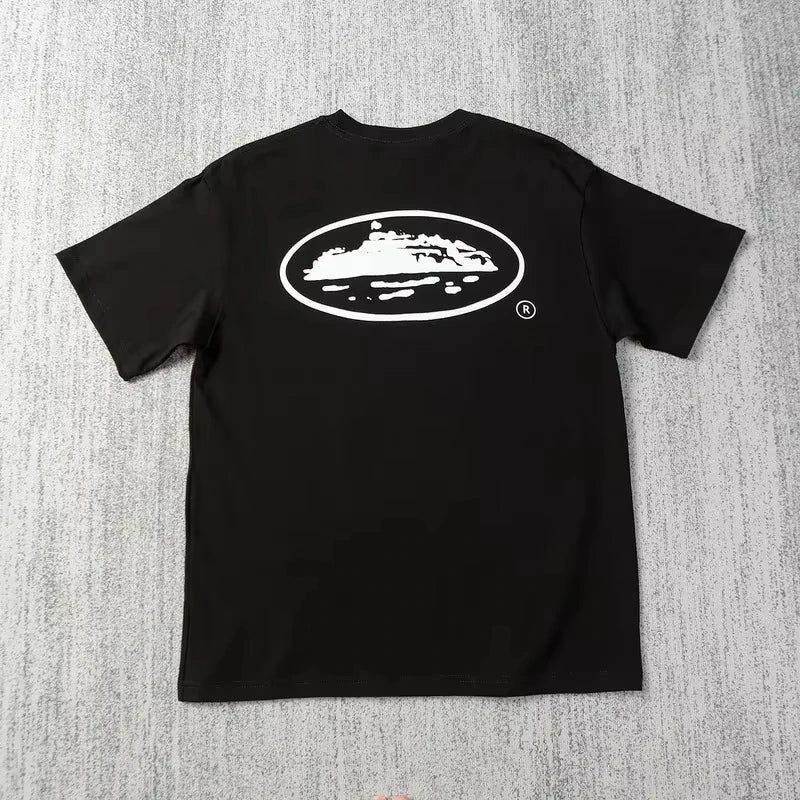 2026 Summer New Small Boat Printed Short Sleeve T-shirt Loose Round Neck Breathable Half Sleeve Casual Fashion Trend Brand