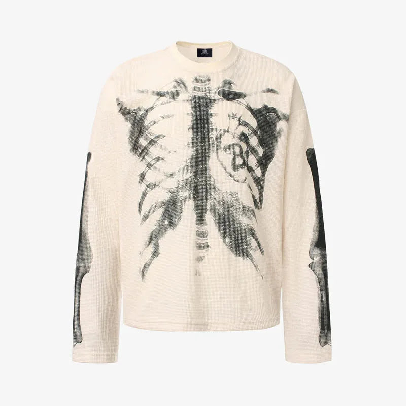 Skeleton scan knitt sweater