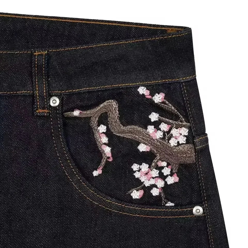Derschutze Cherry Blossom Denim Jeans
