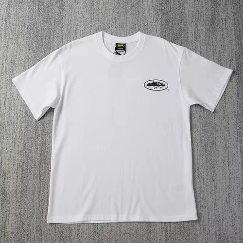 2026 Summer New Small Boat Printed Short Sleeve T-shirt Loose Round Neck Breathable Half Sleeve Casual Fashion Trend Brand