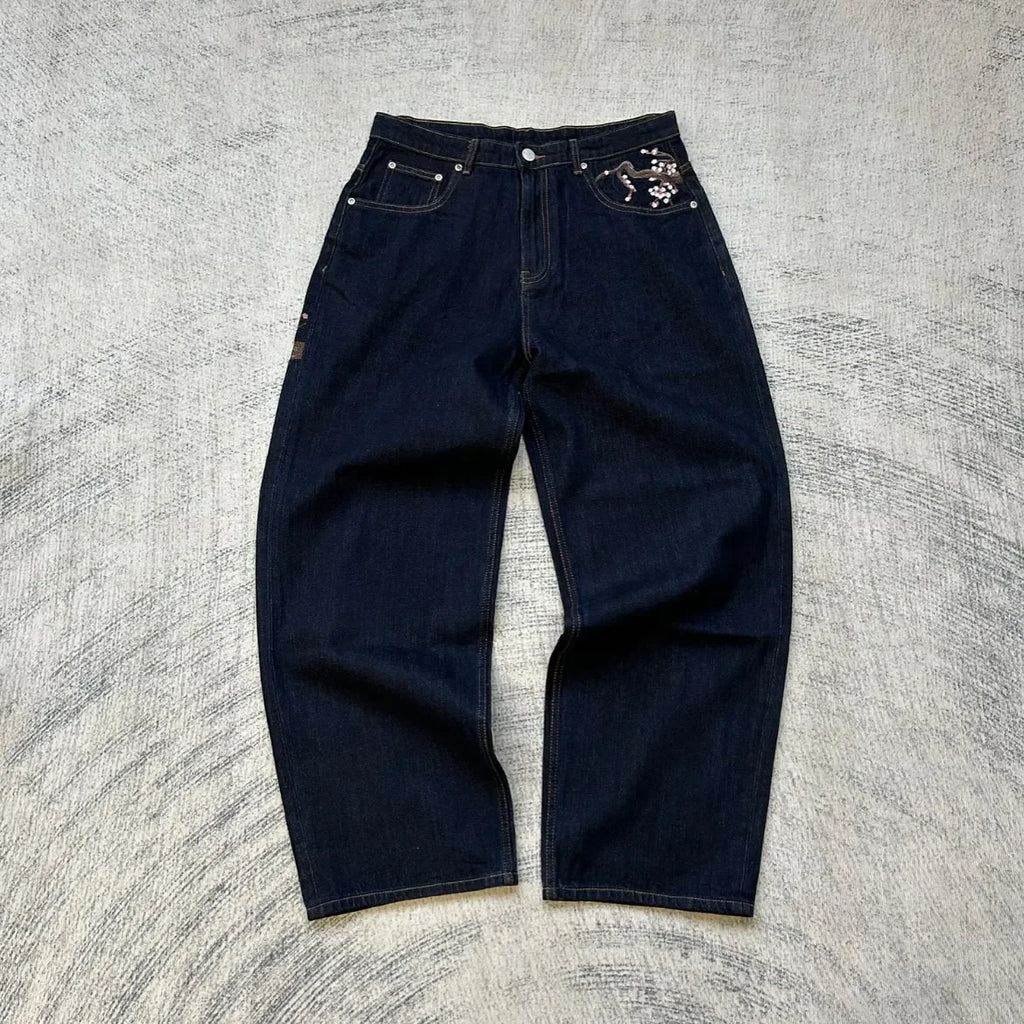 Derschutze Cherry Blossom Denim Jeans